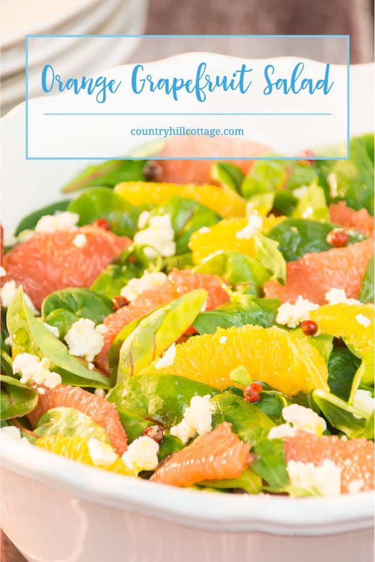 Orange grapefruit salad with goat cheese and pink pepper | countryhillcottage.com Orange grapefruit salad with goat cheese and pink pepper | countryhillcottage.com