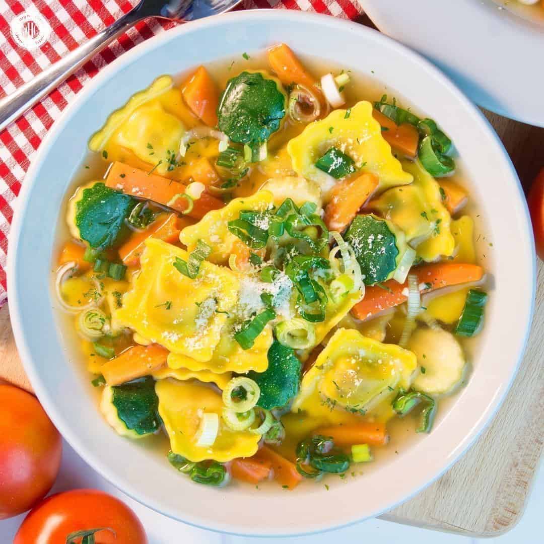 Ravioli Soup with Vegetables