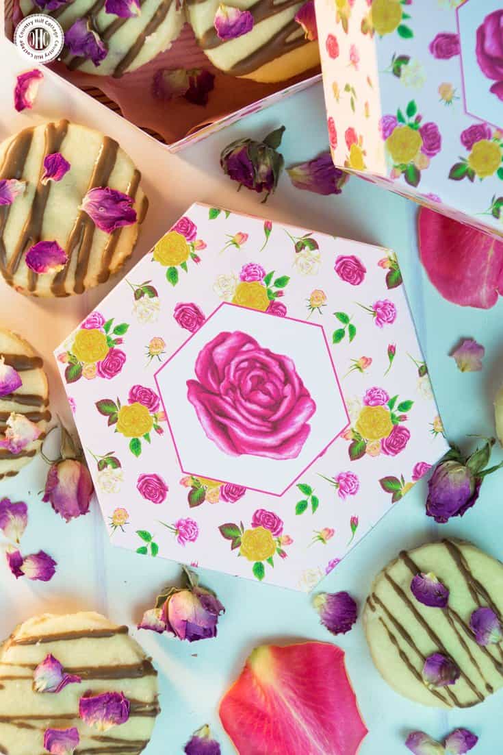 Package treats and biscuits for friends and family in gorgeous hexagon favour boxes featuring our Mary’s Rose Garden. You can download the free printable at our blog. #freebie #printable #giftgiving | countryhillcottage.com Package treats and biscuits for friends and family in gorgeous hexagon favour boxes featuring our Mary’s Rose Garden. You can download the free printable at our blog. #freebie #printable #giftgiving | countryhillcottage.com