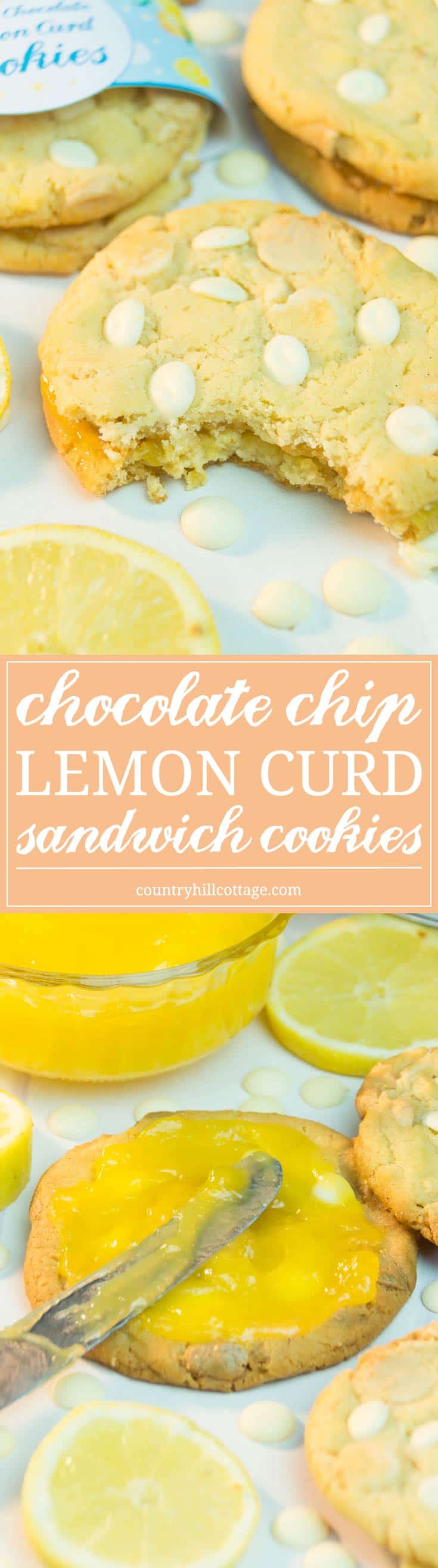 Chocolate Chip Lemon Curd Sandwich Cookies