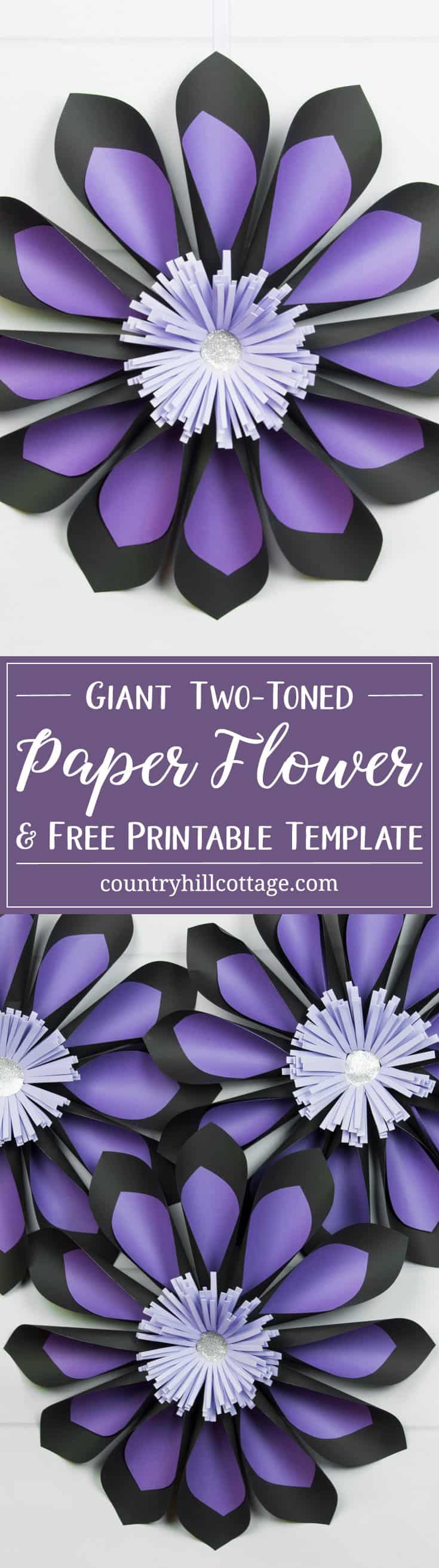 Download Two-Toned Paper Flowers & Free Printable Template ...