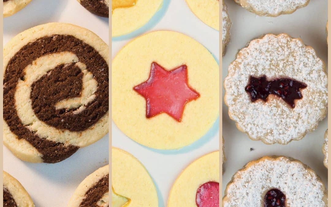 3 Christmas Cookies: Window Cookies, Jam-Filled Cookies, Swirl Cookies