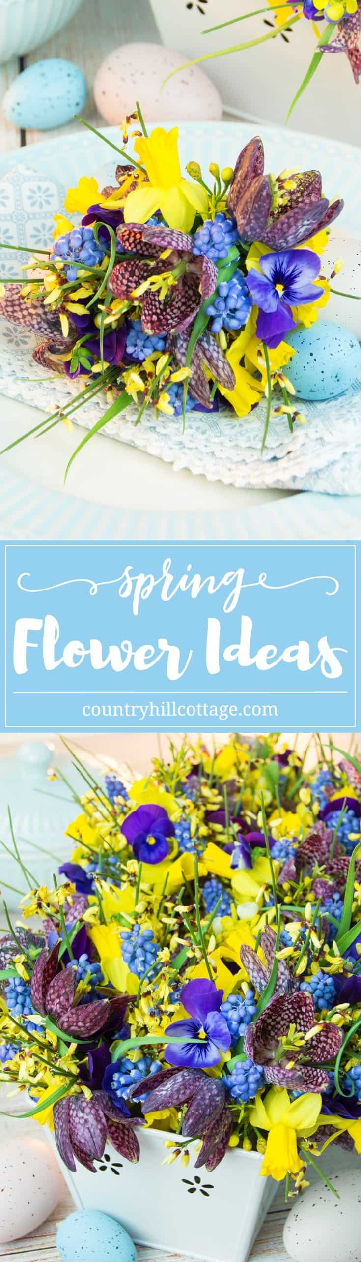 Celebrate Easter with a cute floral arrangement. Learn how to best combine flowers with soft, short stems and blooms that have long, firm stems. We also show 3 different ways to use and arrange the flowers. #easter # spring #flowerarranging | countryhillcottage.com Celebrate Easter with a cute floral arrangement. Learn how to best combine flowers with soft, short stems and blooms that have long, firm stems. We also show 3 different ways to use and arrange the flowers. #easter # spring #flowerarranging | countryhillcottage.com