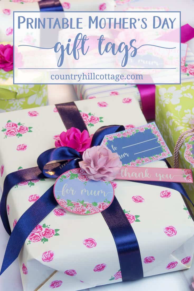 Gift your Mother’s Day presents in style with 20 free Printable Mother’s Day gift tags from our Vintage Rose collection! You can use these DIY gift tags them for wrapping and packaging presents. Or print the tags on self-adhesive paper and use them as stickers to decorate Mother’s Day cards or other DIY projects. Or use iron-on transfer paper and adorn a sweet tee for Mum. #gifttags #MothersDay #printables #giftgiving #freebie | countryhillcottage.com Gift your Mother’s Day presents in style with 20 free Printable Mother’s Day gift tags from our Vintage Rose collection! You can use these DIY gift tags them for wrapping and packaging presents. Or print the tags on self-adhesive paper and use them as stickers to decorate Mother’s Day cards or other DIY projects. Or use iron-on transfer paper and adorn a sweet tee for Mum. #gifttags #MothersDay #printables #giftgiving #freebie | countryhillcottage.com
