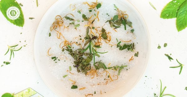 A homemade foot bath is a wonderful DIY spa experience! You can set up a foot bath in preparation for a mani-pedi, to soothe swollen feet on a hot summer day, or to soften foot calluses and corns. The base is made with Epsom salt, a magnesium sulfate compound known to reduce inflammation, relieve pain and eliminate odour. Tea tree oil helps to soften calluses, while peppermint oil and rosemary soothe cracked, dry skin. #footbath #epsomsalt #essentialoils #beautyrecipe | countryhillcottage.com A homemade foot bath is a wonderful DIY spa experience! You can set up a foot bath in preparation for a mani-pedi, to soothe swollen feet on a hot summer day, or to soften foot calluses and corns. The base is made with Epsom salt, a magnesium sulfate compound known to reduce inflammation, relieve pain and eliminate odour. Tea tree oil helps to soften calluses, while peppermint oil and rosemary soothe cracked, dry skin. #footbath #epsomsalt #essentialoils #beautyrecipe | countryhillcottage.com