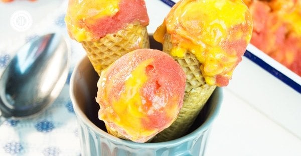 Stay cool with scoops of refreshing and healthy watermelon mango sorbet! Watermelon and mango are a wonderful flavour combination and the sorbet is super easy to prepare. This frozen treat is vegan, and you only need two ingredients to whip up a batch. No ice cream maker is required just fresh or frozen water melon and mango chunks. #mango #watermelon #sorbet #icecream | countryhillcottage.com Stay cool with scoops of refreshing and healthy watermelon mango sorbet! Watermelon and mango are a wonderful flavour combination and the sorbet is super easy to prepare. This frozen treat is vegan, and you only need two ingredients to whip up a batch. No ice cream maker is required just fresh or frozen water melon and mango chunks. #mango #watermelon #sorbet #icecream | countryhillcottage.com