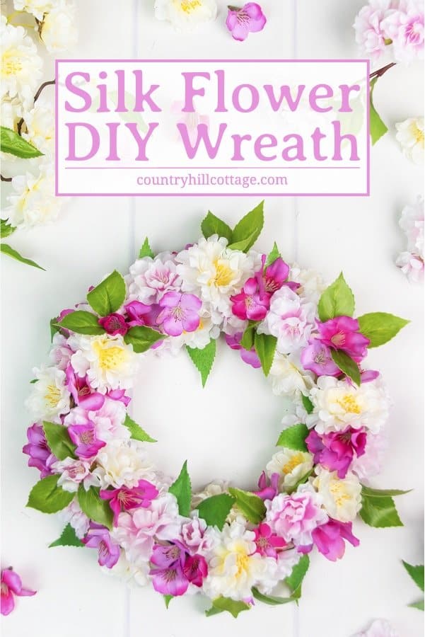 DIY Spring Wreath with Faux Flowers