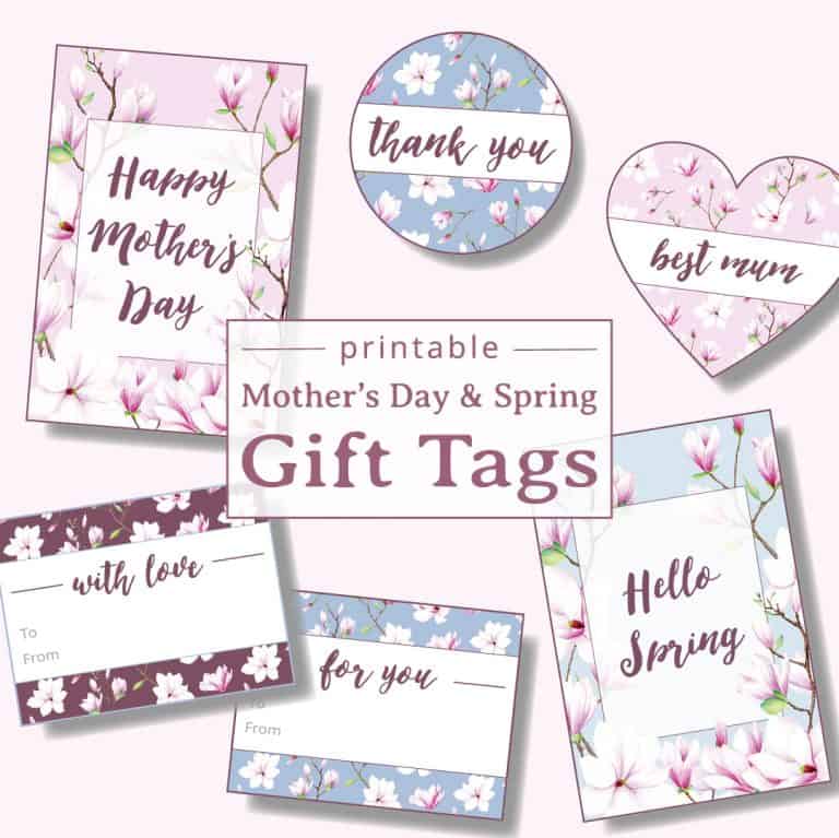 Printable Mother’s Day gift tags