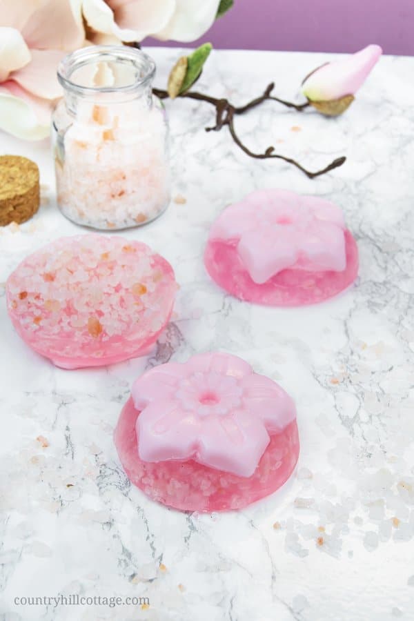 DIY magnolia soap