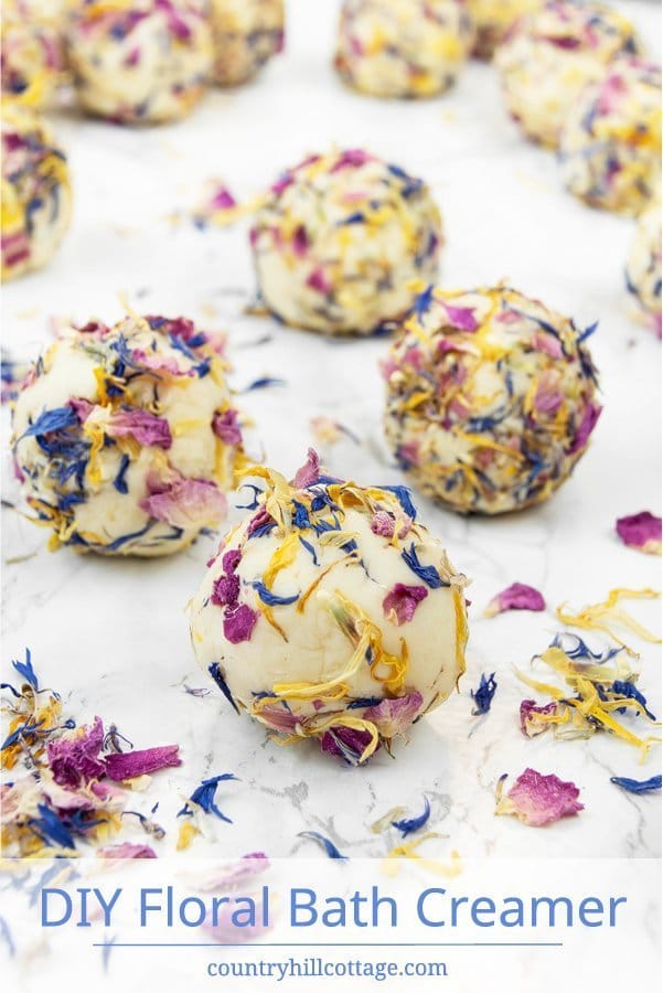 If you have ever looked for ways to moisturise and care for your skin, add these all-natural DIY bath creamers with essential oils into your bath. They dissolve in a fun fizz and enrich the water with soothing and nourishing ingredients that cater to your skin needs. The bath creamers release a lovely floral fragrance, allowing you to pamper yourself and enjoy a wonderful spa-at-home experience. #bathcreamer #bathbomb #bathmelt #essentialoils #naturalskincare | countryhillcottage.com If you have ever looked for ways to moisturise and care for your skin, add these all-natural DIY bath creamers with essential oils into your bath. They dissolve in a fun fizz and enrich the water with soothing and nourishing ingredients that cater to your skin needs. The bath creamers release a lovely floral fragrance, allowing you to pamper yourself and enjoy a wonderful spa-at-home experience. #bathcreamer #bathbomb #bathmelt #essentialoils #naturalskincare | countryhillcottage.com