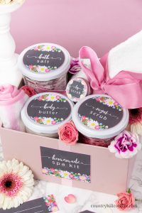DIY Spa Kit with Free Printable Labels | Easy Homemade Gift Idea