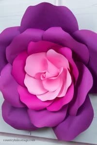 Learn to make Giant Paper Roses in 5 Easy Steps and get a free template