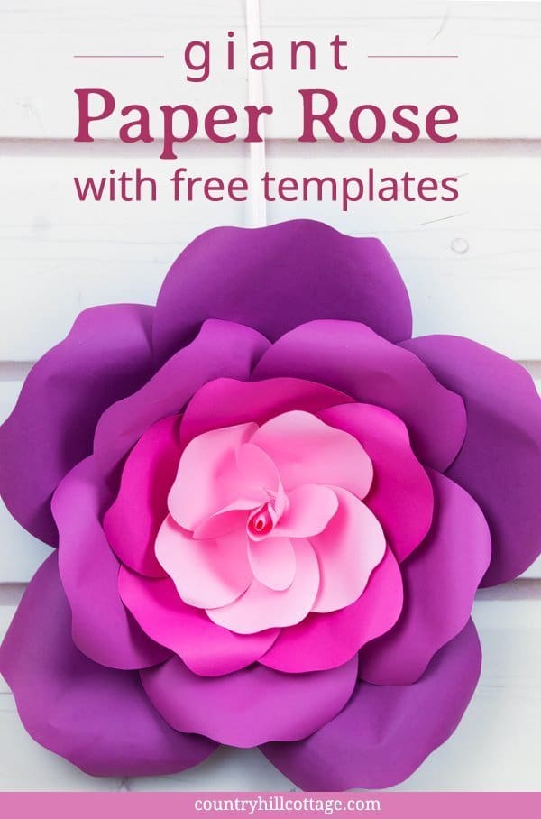Diy Giant Paper Flower Printable Templates Flower Template
