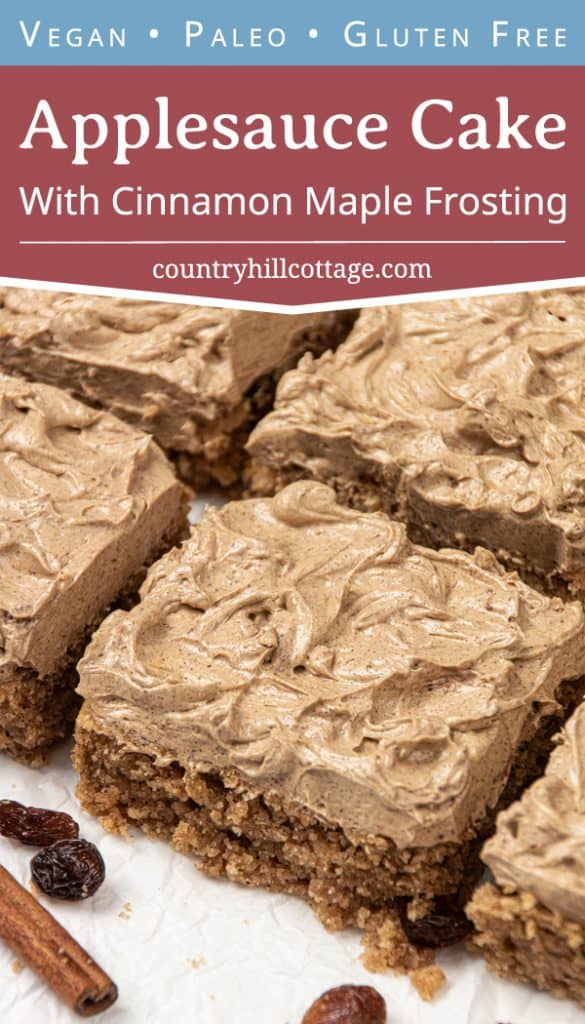Vegan Applesauce Cake with Cinnamon Maple Frosting GlutenFree Paleo