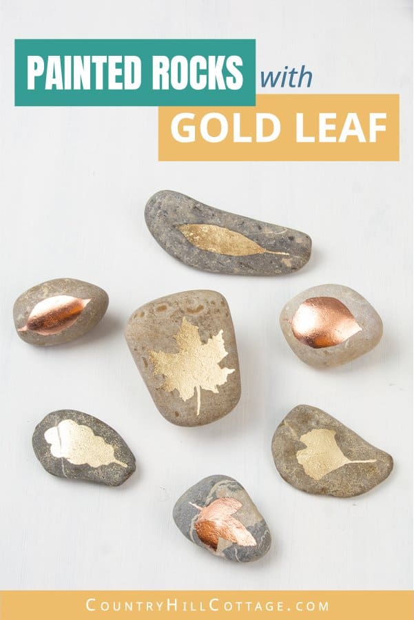 DIY Gold Leaf Painted Rocks – Easy Rock Painting Step by Step Tutorial