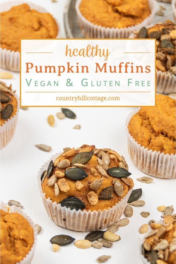 Healthy pumpkin muffins are moist & delicious! This easy pumpkin muffins recipe is vegan, gluten free, refined sugar-free, eggless and so simple to make from scratch. Homemade pumpkin spice muffins are a nutritious breakfast idea and a healthy snack. With options for applesauce, chocolate chips, cream cheese frosting, streusel topping, oily free & sugar free. Great for kids & clean eating. #muffins #pumpkin #pumpkinmuffins #vegan #glutenfree #pumpkinspice #cleaneating | coun-tryhillcottage.com