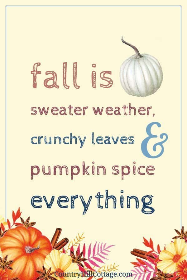 Fall is sweater weather, crunchy leaves and pumpkin spice everything. »»» Download free rustic fall printables inspired by autumn, vintage watercolor drawings and farmhouse style. The free printable quotes are great to frame and can be used as cute décor signs and wall art ideas for home, kitchen, bedrooms, bathrooms, for work, gallery walls, for planners or the classroom. 4x6 5x7 8x10 #quote #printablequote #printable #freebie #fall #falldecor #fallprintable #wallart | countryhillcottage.com