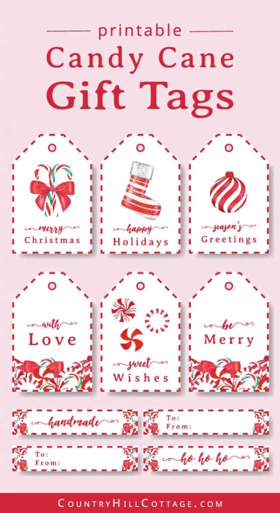 Candy Cane Gift Tags DIY Holiday Gift Tags