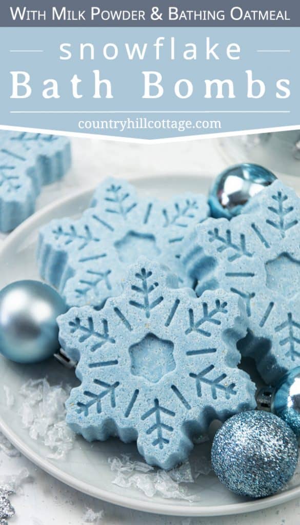 Moisturizing Snowflake Bath Bombs for Dry Skin - Winter Bath Bombs