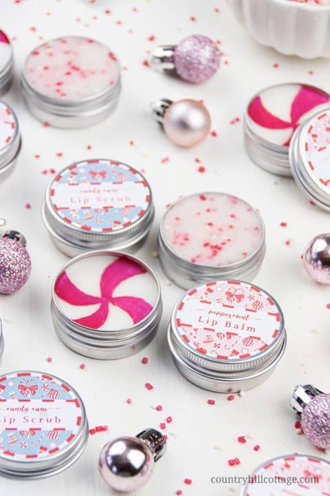 DIY Peppermint Lip Scrub Recipe with Free Printable Labels