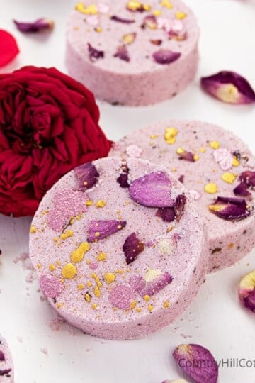 DIY Rose Petal Bath Bombs Recipe
