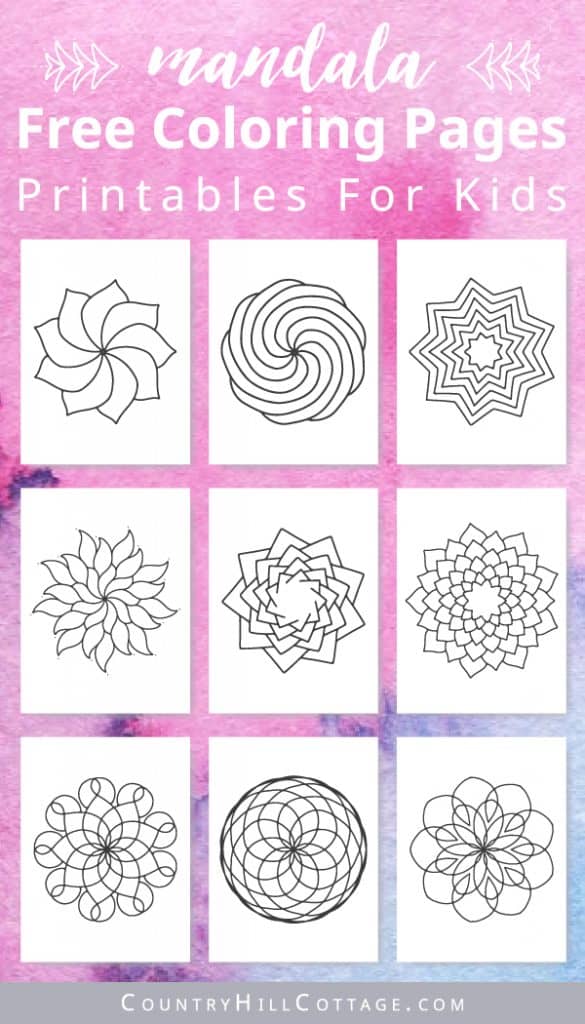 Download free printable mandala coloring pages for kids! Educational free coloring worksheets are the perfect easy kid’s craft project and mindful indoor activity for a rainy day. The easy mandala coloring pages include 10 coloring worksheets with simple and advanced floral, abstract, stained glass, geometric designs. Great for learning, teachers, kindergarten, preschool and school. Crafts for kids, rainy day activities, easy crafts for kids #coloringpages #printable | countryhillcottage.com