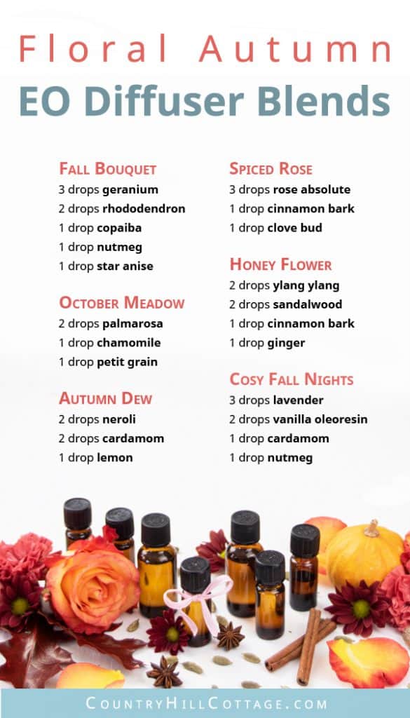 Floral Autumn Diffuser Blends and a DIY Reed Diffuser for Fall