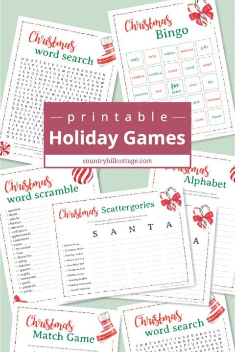 Free Printable Christmas Games for Adults and Older Kids
