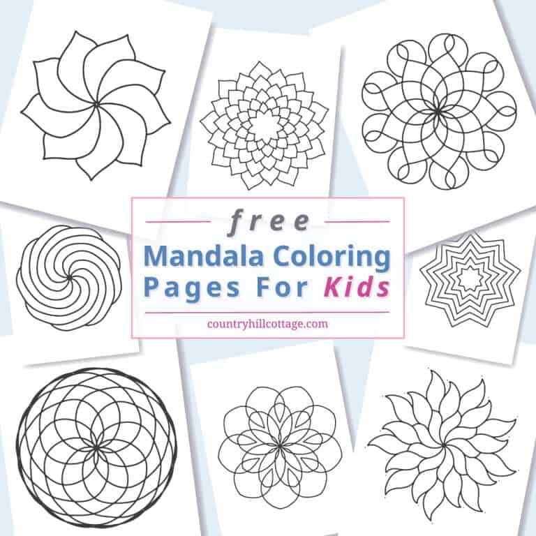 Download free printable mandala coloring pages for boys, girls and toddlers ! Easy DIY coloring paper worksheets are homemade kids craft projects and fun indoor activities for rainy days. The creative, cheap and cute mandala coloring pages include 10 ideas with flower mandalas. Great for learning, gifts, teachers, parents, gardnparents, kindergarten, preschool and school. Crafts for kids, rainy day activities for kids, easy crafts for kids #coloringpages #printable | countryhillcottage.com