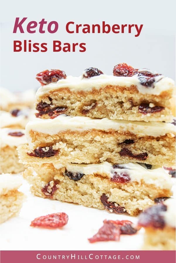 Glutenfree Cranberry Bliss Bars Low Carb Keto Cranberry Bars