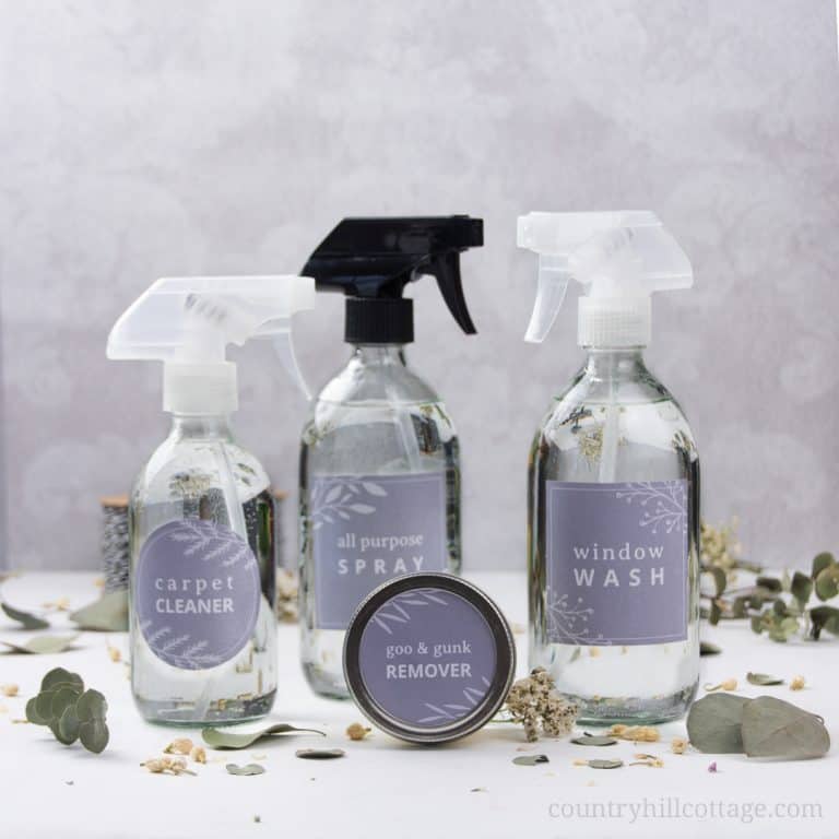 What is Sal Suds? Learn all about this non-toxic, eco-friendly multi-purpose household cleaner! Find out about the uses of Dr Bronner’s Sal Suds for green cleaning, and the difference between castile soap vs Sal Suds. This post also shows how to make 4 easy recipes for natural cleaning products, including a homemade all-purpose spray, DIY glass cleaner, goo remover and carpet cleaner. Can also be used for dish soap, laundry and dishwasher detergent. #cleaner #cleaning | countryhillcottage.com