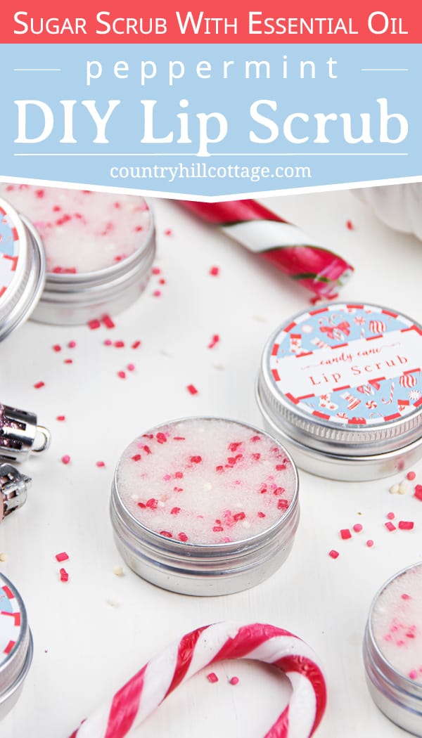 DIY Peppermint Lip Scrub Recipe with Free Printable Labels