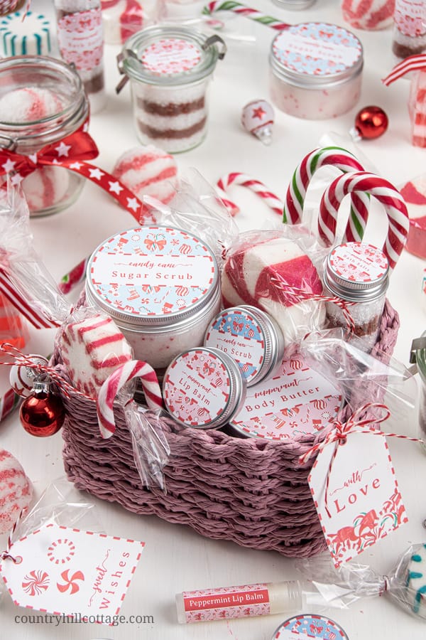 Holiday Spa Gift Basket with Homemade Beauty Gifts Holiday Spa Gift Basket With Homemade Beauty Gifts