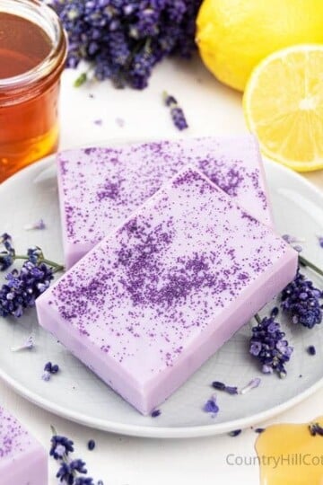 Handmade honey lemon lavender soap recipe