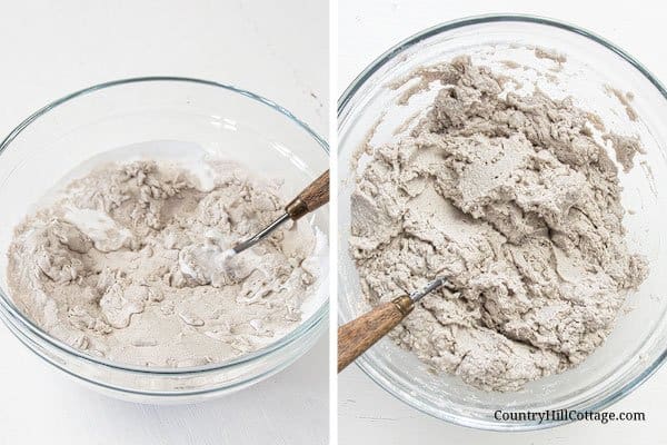 Mix find sand and Modge Podge to make sand mixture