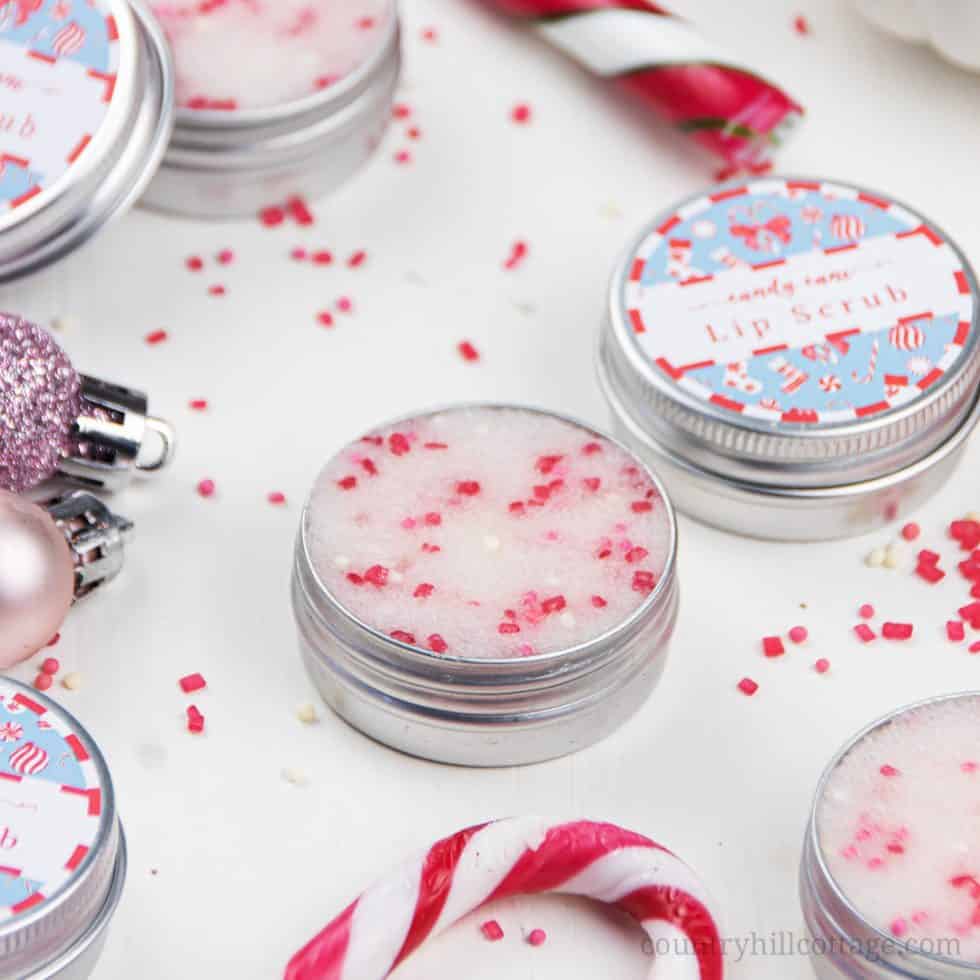 DIY Peppermint Lip Scrub Recipe with Free Printable Labels