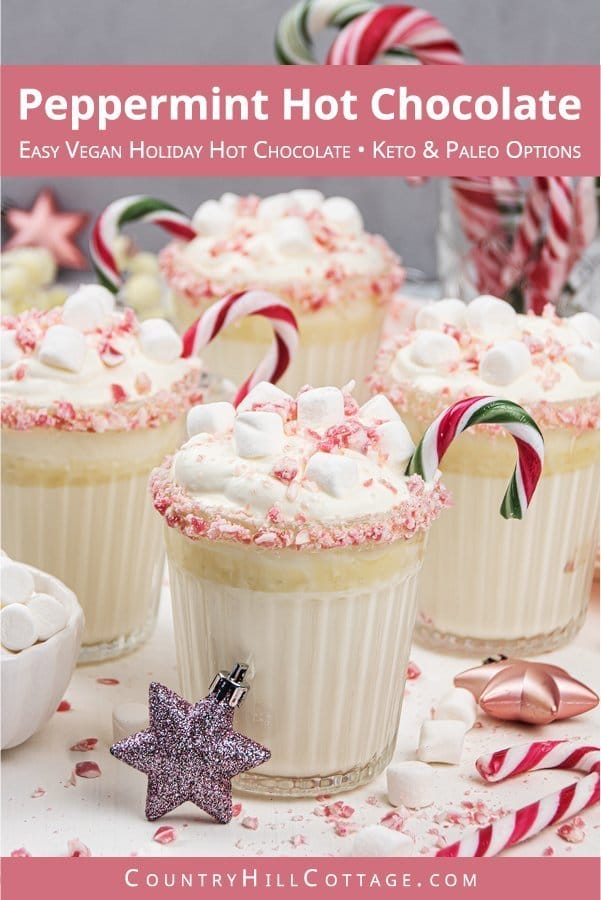 Peppermint White Hot Chocolate Vegan Recipe – Keto & Paleo Option