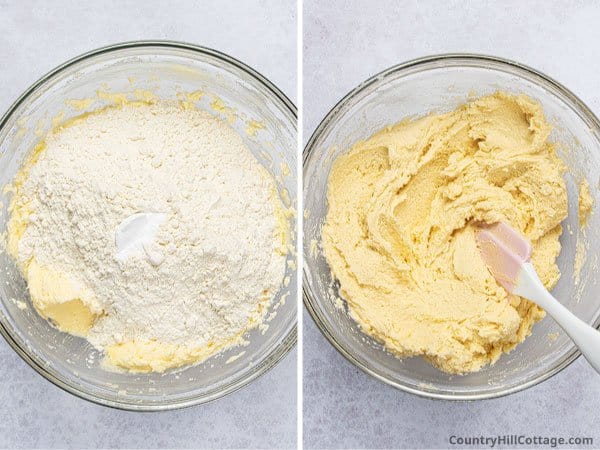 Step 3: Stir in flour and baking soda