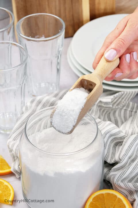 DIY Dishwasher Detergent {Without Borax, Baking Soda & Citric Acid}