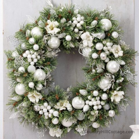 white Christmas wreath