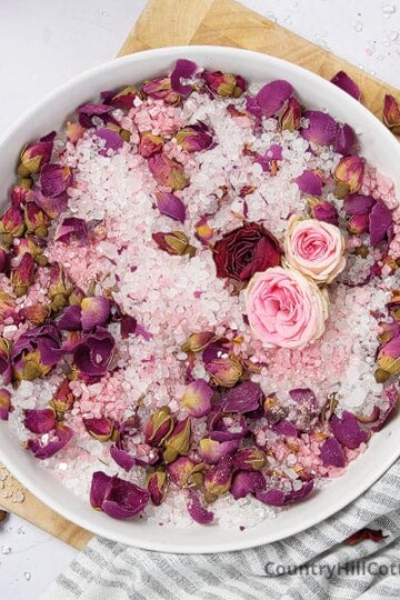 rose petal bath