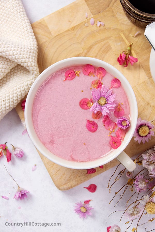 pink moon milk collagen latte