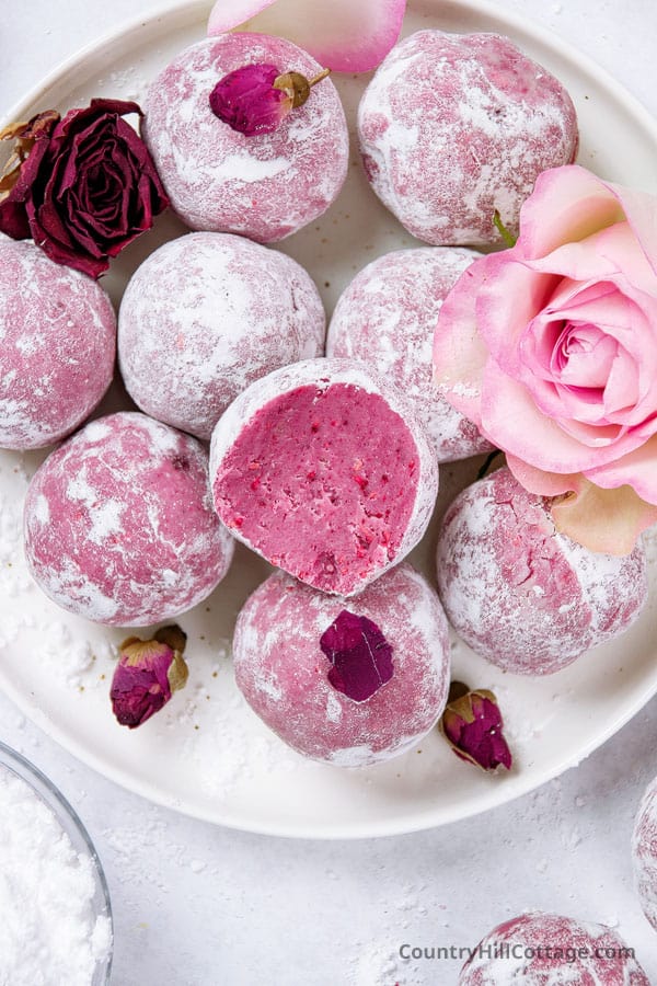 raspberry rose truffles