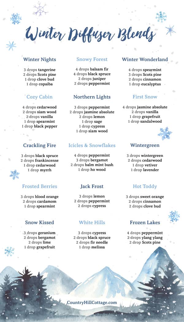 Winter Diffuser Blends {15 Winter Essential Oil Blends}