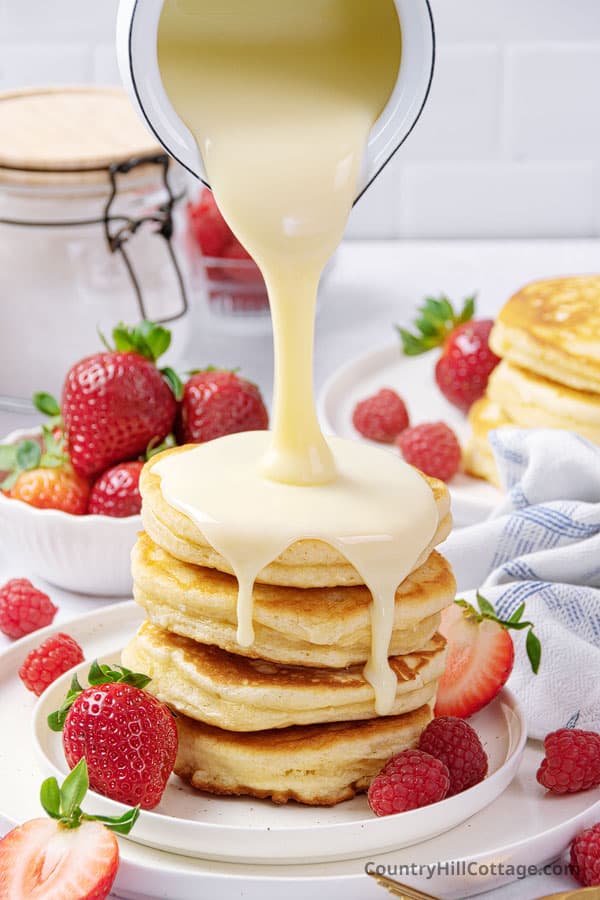 pancakes with condensed milk