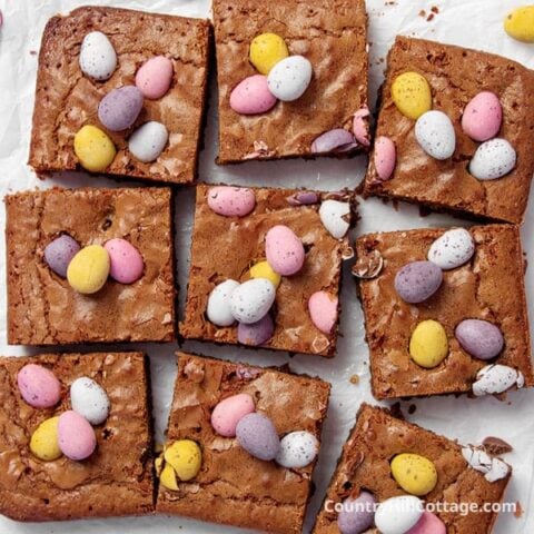 mini egg brownies