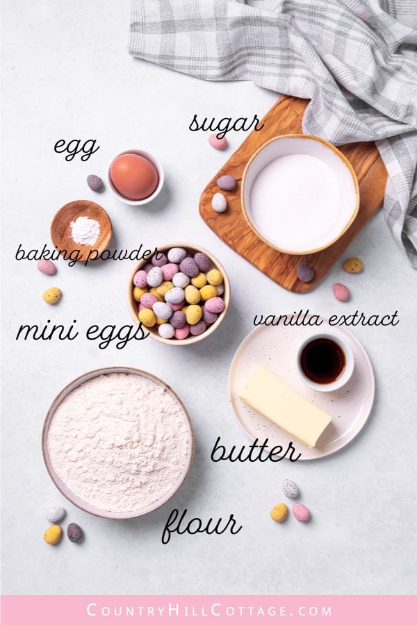 mini egg cookie bar ingredients