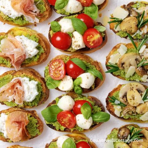 pesto crostini