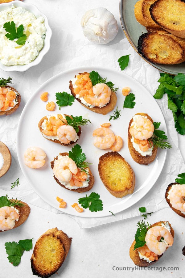 shrimp baguette appetizer