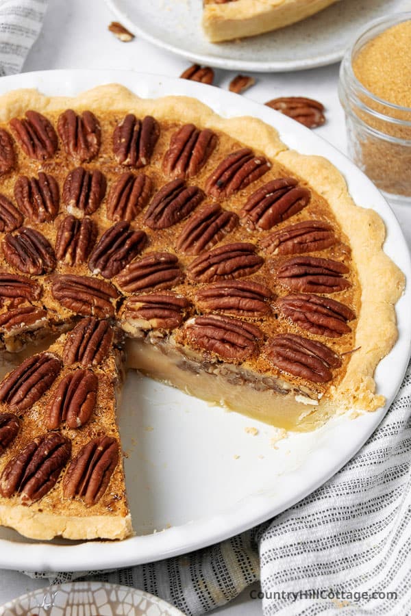 easy pecan pie recipe without corn syrup